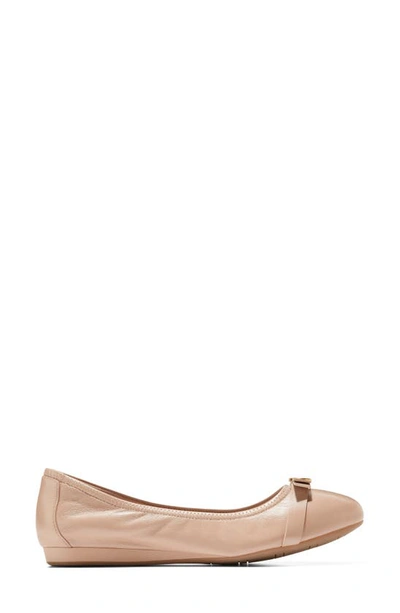 Cole Haan Tova Bow Ballet Flat In Brush Leather