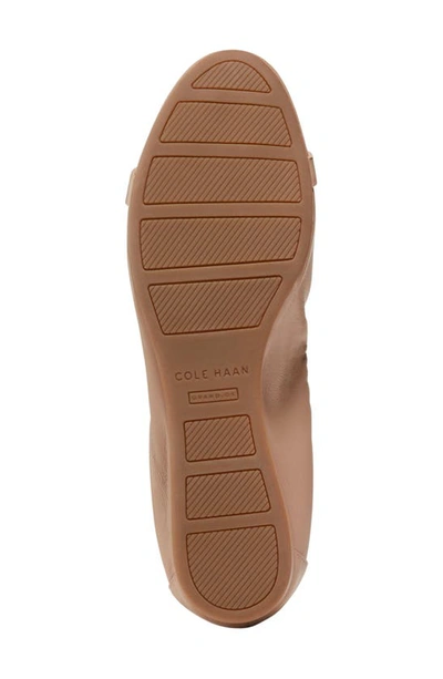 Cole Haan Tova Bow Ballet Flat In Brush Leather
