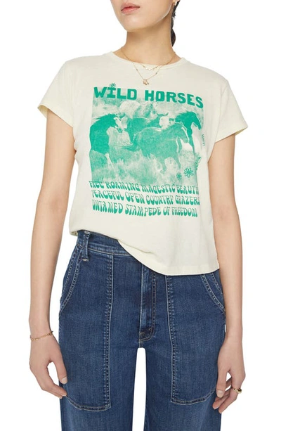 Shop Mother The Boxy Goodie Goodie Focus Graphic T-shirt In Wild Horses