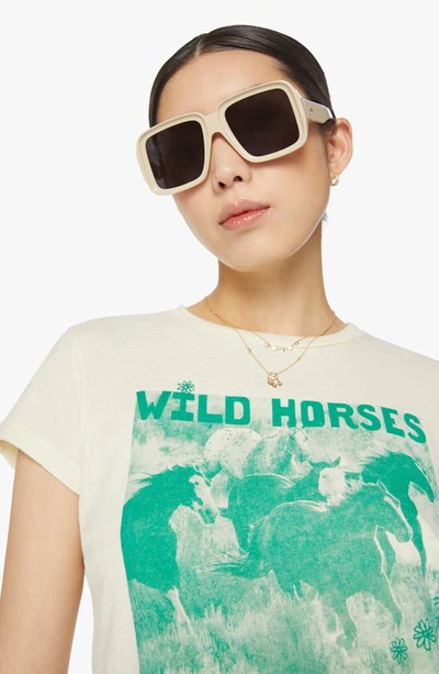 Shop Mother The Boxy Goodie Goodie Focus Graphic T-shirt In Wild Horses