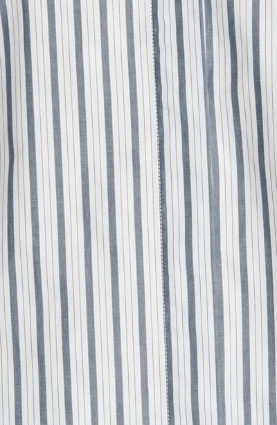 Shop Closed Stripe Organic Cotton Shirt In Blue Heather