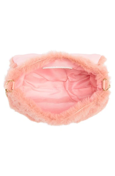 Shop Capelli New York Kids' Faux Fur Crossbody Bag In Pink