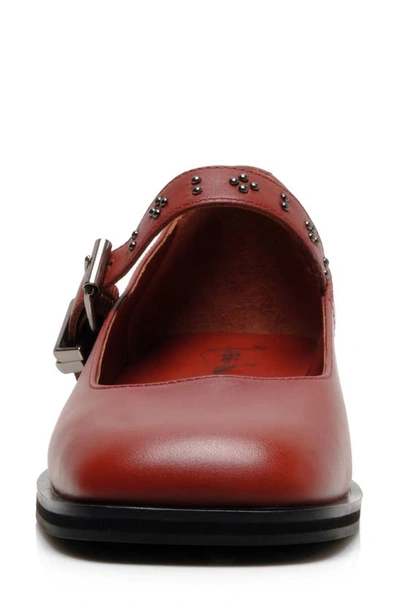 Shop Free People Rumor Mary Jane Flat In Rust Leather