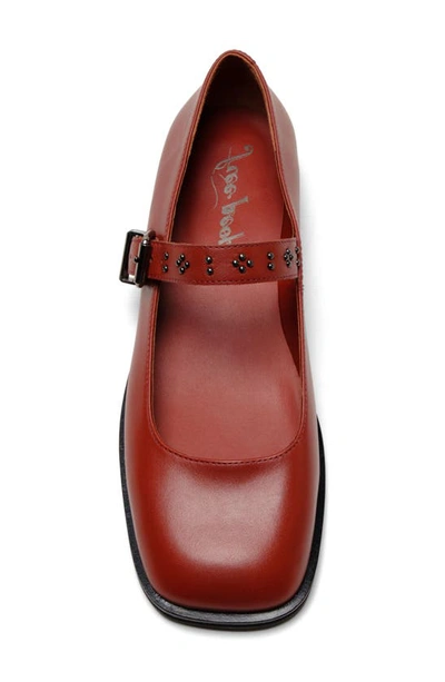 Shop Free People Rumor Mary Jane Flat In Rust Leather