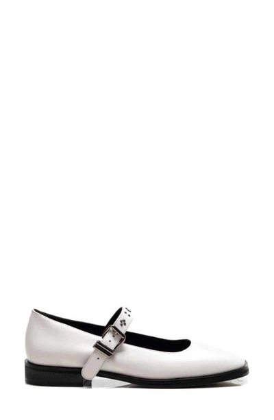 Shop Free People Rumor Mary Jane Flat In White Leather