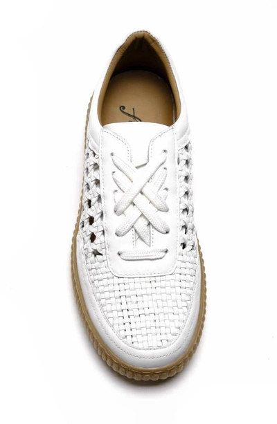 Shop Free People Wimberly Woven Sneaker In White Leather