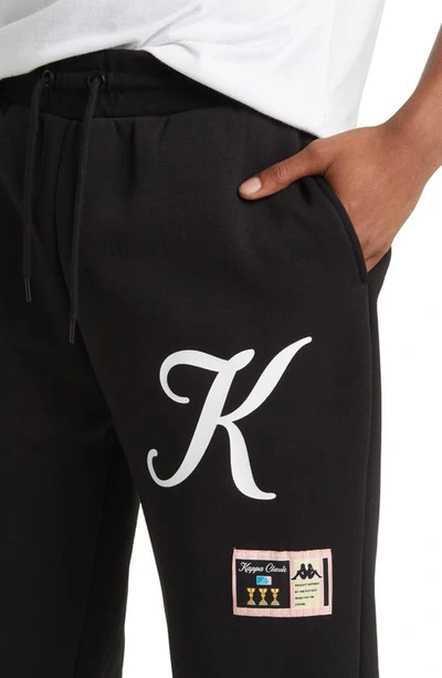 Shop Kappa Declan Logo Brushed Fleece Joggers In Jet Black