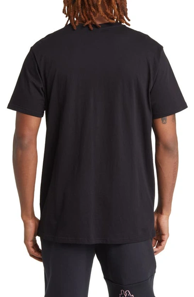 Shop Kappa Authentic Neo Cotton Jersey Graphic T-shirt In Jet Black