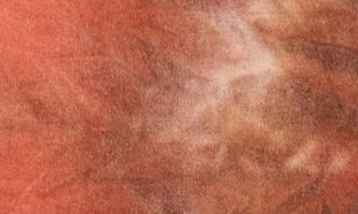 Loveappella Tie Dye Long Sleeve Hacci Knit Top In Cinnamon