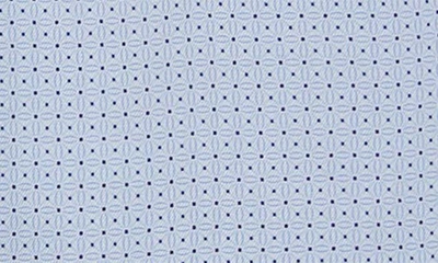 Shop David Donahue Trim Fit Dot Print Dress Shirt In Sky