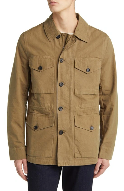 Shop Brooks Brothers Out Four-pocket Ripstop Jacket In Burnt Olive