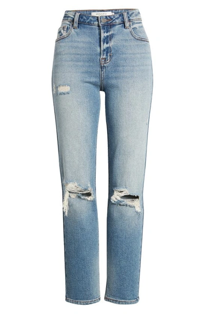 Shop Hidden Jeans Distressed Straight Leg Jeans In Med Wash