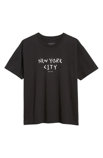 Shop Rag & Bone Rbny Graphic T-shirt In Black