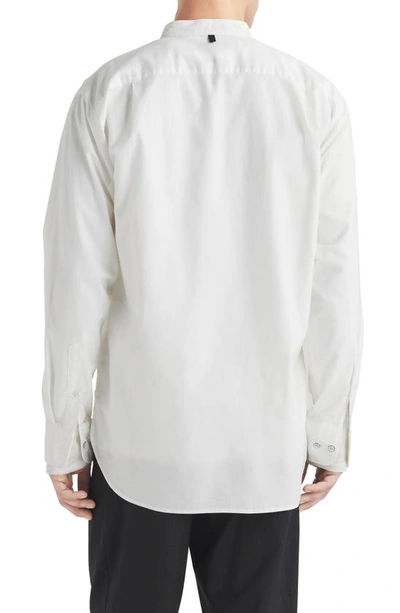 Shop Rag & Bone Landon Oversize Band Collar Button-up Shirt In White