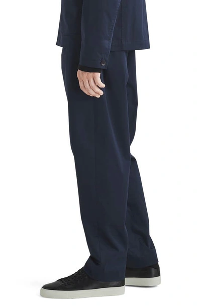 Rag & Bone Shift Straight Leg Sateen Pants In Navy