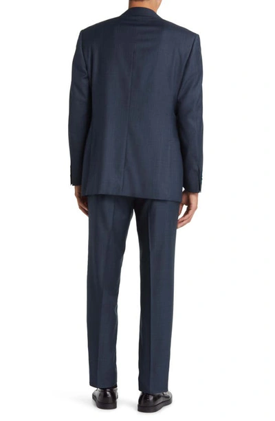 Shop Canali Siena Solid Wool Suit In Blue