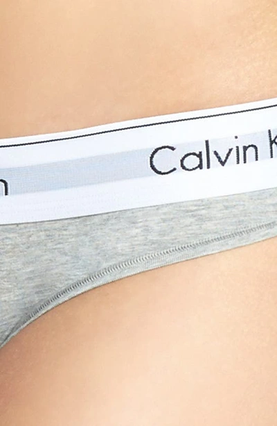 Shop Calvin Klein Modern Cotton Bikini In Grey Heather