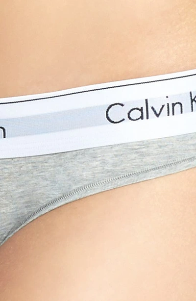 Calvin Klein Modern Cotton Blend Hipster Briefs In Grey Heather