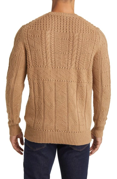 Shop Brooks Brothers Camel Hair Crewneck Sweater In Brown