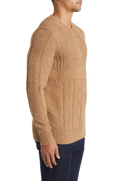 Shop Brooks Brothers Camel Hair Crewneck Sweater In Brown