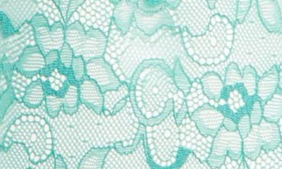 Hauty Ruffle Dotted Mesh & Lace Underwire Teddy In Green