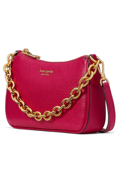 Shop Kate Spade Small Jolie Pebble Leather Crossbody Bag In Renaissance Rose