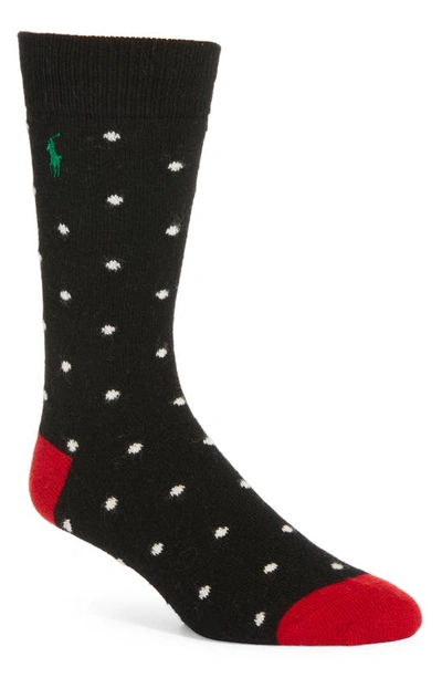 Shop Polo Ralph Lauren Dot Pattern Socks In Black