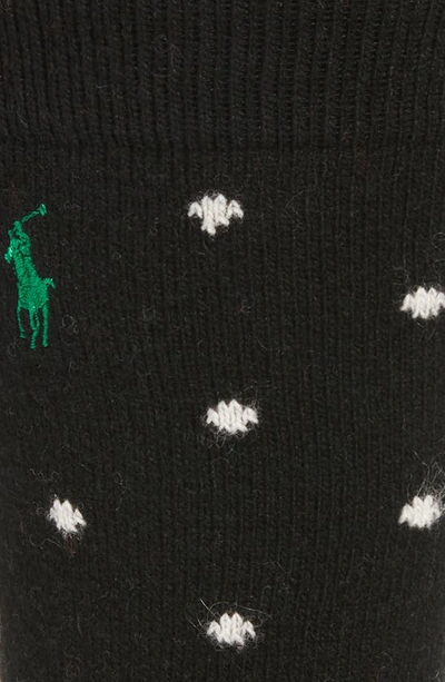 Shop Polo Ralph Lauren Dot Pattern Socks In Black