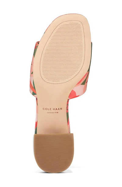 Shop Cole Haan Calli Single Band Block Heel Slide Sandal In Multi Leaf
