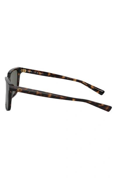 Costa Del Mar Kailano 53mm Polarized Square Sunglasses In Tortoise