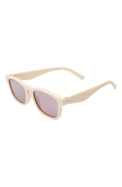 Shop Le Specs Players Playa 54mm D-frame Sunglasses In Ivory