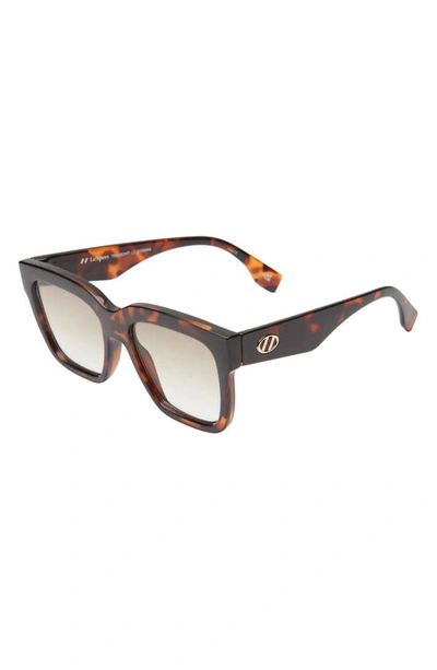 Shop Le Specs Tradeoff 54mm D-frame Sunglasses In Dark Tort