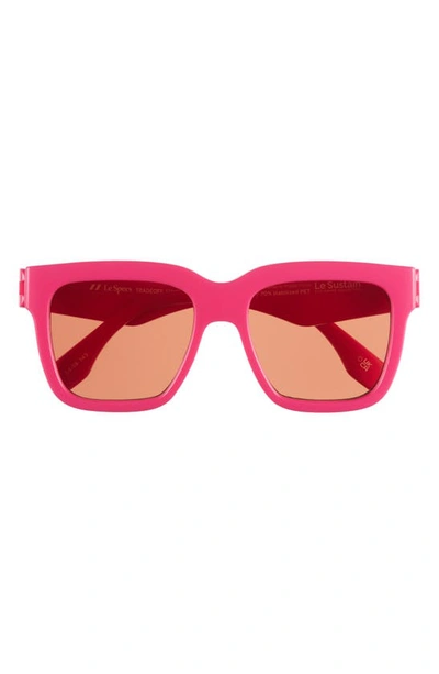 Shop Le Specs Tradeoff 54mm D-frame Sunglasses In Hot Pink