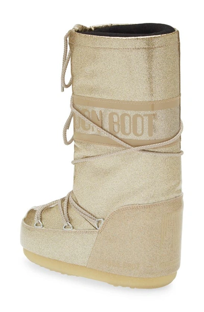 Shop Moon Boot Kids' Metallic Glitter Icon Water Repellent ® In Gold