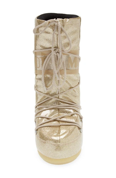 Moon Boot Kids' Metallic Glitter Icon Water Repellent ® In Gold