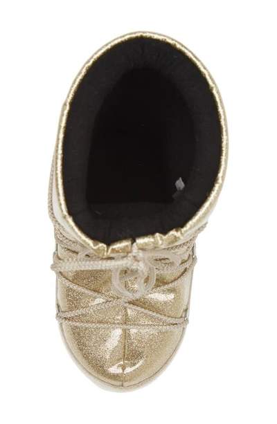 Moon Boot Kids' Metallic Glitter Icon Water Repellent ® In Gold