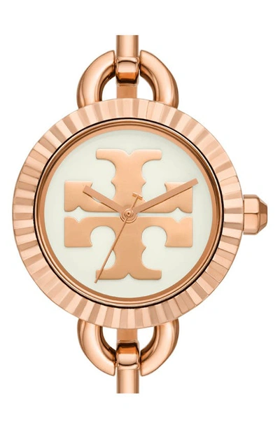 Tory Burch The Miller Rose Gold Tone Stainless Steel Watch And