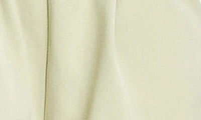 Shop Asos Design One-shoulder Long Sleeve Popover Romper In Light Green
