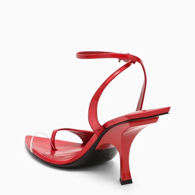 Shop Attico The  Red Gg Asymmetrical Sandal
