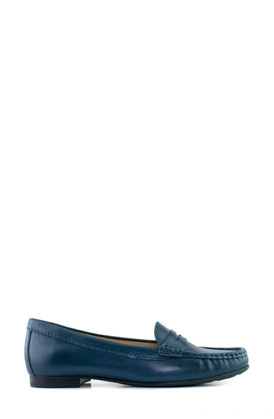 Shop Driver Club Usa Greenwich Penny Loafer In Navy Napa