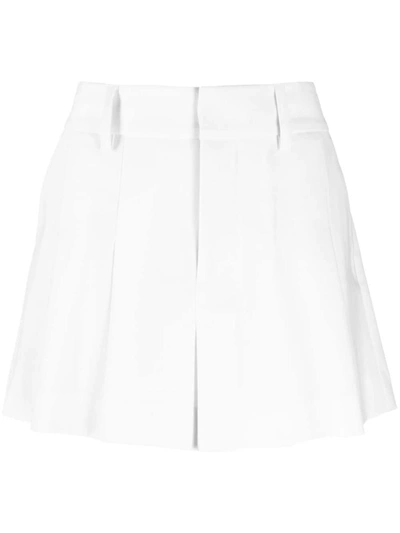 Shop P.a.r.o.s.h . Plisse' Mid-rise Mini Skirt In Panna