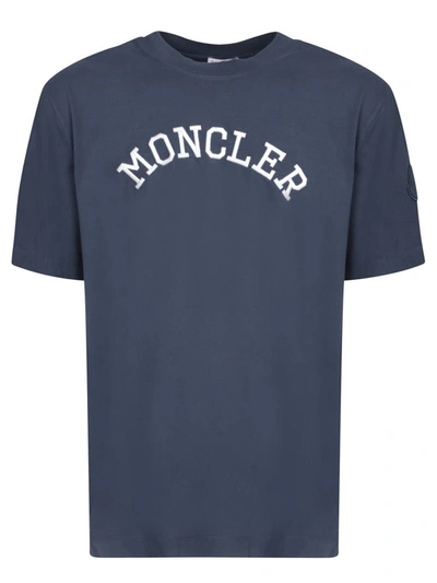 Shop Moncler T-shirts In Blue