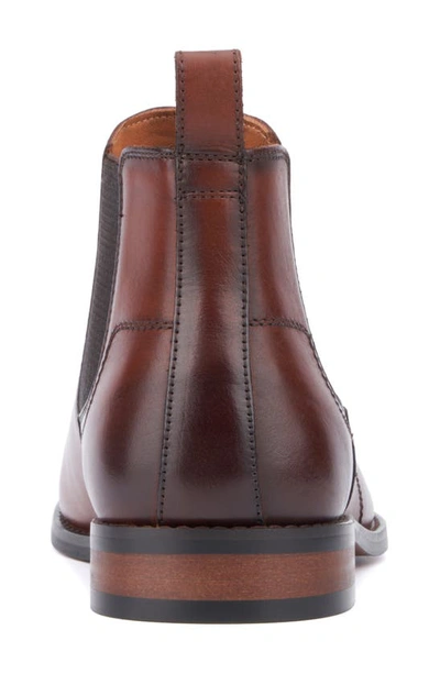 Vintage Foundry Darwin Plain Toe Chelsea Boot In Cognac