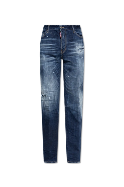 Shop Dsquared2 Blue ‘roadie' Jeans In New