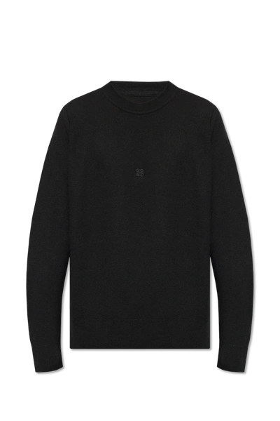 Shop Givenchy Black Wool Sweater With Logo In New