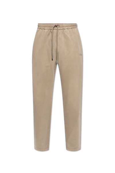 Shop Off-white Beige Sweatpants With Logo In New
