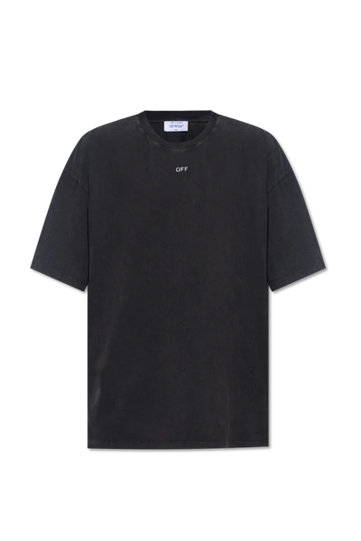 Shop Off-white Black Printed T-shirt In New