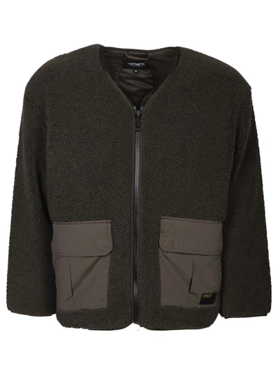 Carhartt Devin Liner Panelled Fleece Jacket In Green