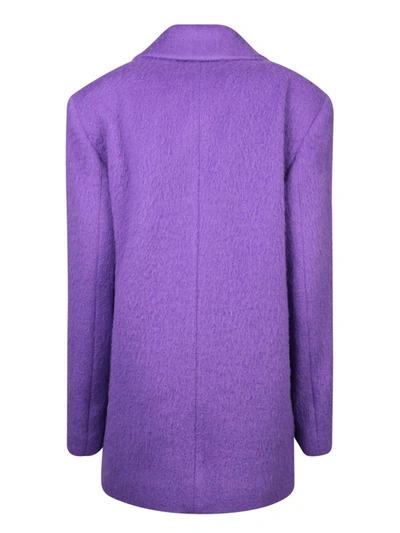 Shop Msgm Coats In Purple