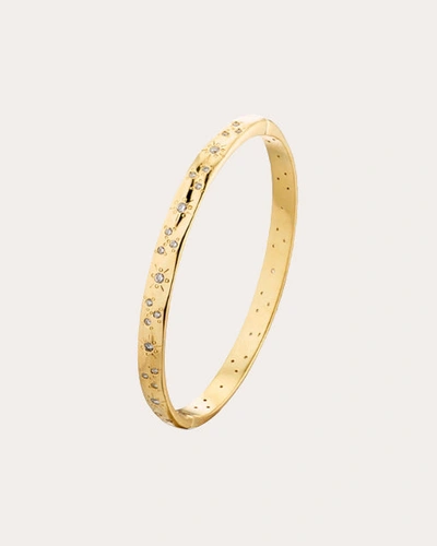 Shop Elizabeth Moore Women's Diamond Fairy Dust Bangle In Gold